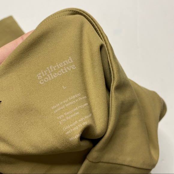 Girlfriend Collective High Rise Legging in Sand - Picture 4 of 6